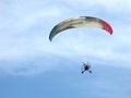 Powered paragliding in the sky