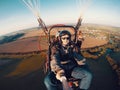 Powered paragliding tandem flight