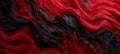 AI Generative Abstract Red and Black Background with Bold, Fluid Swirls