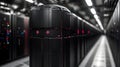 Powerful AI supercomputer in a high-tech data center with advanced processing capabilities Royalty Free Stock Photo