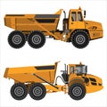 Powerful articulated dump truck