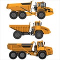 Powerful articulated dump truck