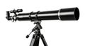 Powerful astronomical telescope mounted on sturdy tripod for celestial observation and exploration Royalty Free Stock Photo