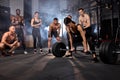 Powerful Athelte Female Doing Squats With Barbell Royalty Free Stock Photo