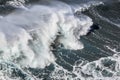 Powerful Atlantic Waves at Praia do Norte, Nazare Royalty Free Stock Photo