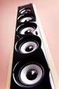 A powerful audio system. Royalty Free Stock Photo