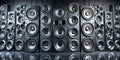 A powerful audio system Array of speakers Generative AI Royalty Free Stock Photo