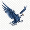Powerful Bald Eagle Flying Mascot Vector Illustration Royalty Free Stock Photo