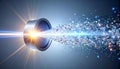 Futuristic Lens Dispersing Light into a Digital Data Stream Royalty Free Stock Photo
