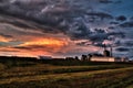 Powerful and Beautiful Storm Clouds at Sunset outside of Sioux Falls, South Dakota during Summer
