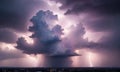 Majestic Thunderclouds and Lightning Royalty Free Stock Photo