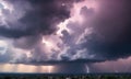 Majestic Thunderclouds and Lightning Royalty Free Stock Photo