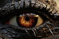 Powerful Black dragon eye. Generate Ai