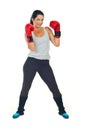 Powerful boxer woman