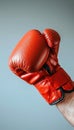 Powerful boxing glove clenched fists, symbolizing strength and readiness for summer olympic games