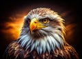 Powerful Brown and White Eagle in Flight A Stunning Conceptual Portrait Capturing the Majesty and Might of This Royalty Free Stock Photo