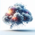 Futuristic Big Data Cloud Explosion Royalty Free Stock Photo