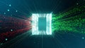 Futuristic CPU Processing Information Royalty Free Stock Photo