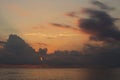 Powerful clouds at sunset in the sea 003 Royalty Free Stock Photo