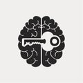 Unlocking Brain Potential Conceptual Icon Royalty Free Stock Photo