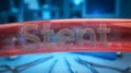 Cardiovascular Stent Medical Concept 3D Rendered \'Stent\' Word in Artery, Angioplasty Treatment Royalty Free Stock Photo