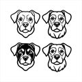 A powerful and devoted vector illustration of a Rottweiler dog, emphasizing its robust. Royalty Free Stock Photo