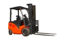 Powerful electric forklift, side view