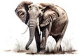 Beautiful animal style art pieces Powerful Elephant Portrait