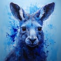 Vibrant Kangaroo Painting In The Style Of Ingrid Baars And Minjae Lee