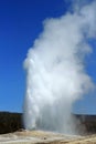 Yellowstone National Park, Powerful eruption of Old Faithful Geyser, Wyoming Royalty Free Stock Photo