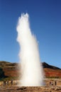 Eruption of Strokkur Geyser, Haukadalur Geothermal Area, Iceland Royalty Free Stock Photo