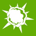 Powerful explosion icon green