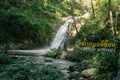 Chae Son Waterfall Cascading in Lush Tropical Forest Royalty Free Stock Photo