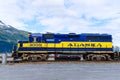 Freight train engine in Whittier, Alaska