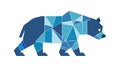 Powerful Geometric Bear, Abstract Wildlife Art Design, vector design Generative AI Royalty Free Stock Photo