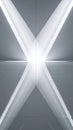Futuristic XShaped Architectural Light Structure Royalty Free Stock Photo