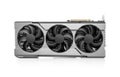 Powerful graphic video card of a computer isolated on a white background.