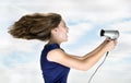 Powerful hairdryer Royalty Free Stock Photo