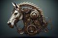 Powerful Horse gears running. Generate Ai Royalty Free Stock Photo