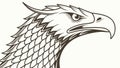 Majestic Eagle Head Profile: Symbol of Strength and Freedom, vector design Generative AI Royalty Free Stock Photo