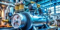HighPerformance Industrial Air Compressor Pressure Pump EnergyEfficient Solutions for Manufacturing Industrial Royalty Free Stock Photo