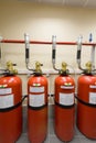 Powerful industrial fire extinguishing system. Royalty Free Stock Photo