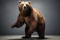 A powerful and intimidating Kodiak Bear standing on its hind legs, showing off its powerful and intimidating nature. Generative AI