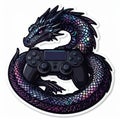 Mythical Dragon Gamer Controller Illustration Royalty Free Stock Photo