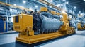 Large Industrial Power Generator in Modern Factory Setting Royalty Free Stock Photo