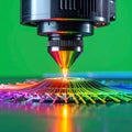 Precision Laser Processing of Colorful Fiber Optics Royalty Free Stock Photo