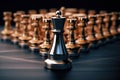 The Powerful Leader of the Chess Game Embracing Business Concepts of Strategy, Success, and Leadership. created with Generative AI