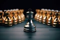 The Powerful Leader of the Chess Game Embracing Business Concepts of Strategy, Success, and Leadership. created with Generative AI