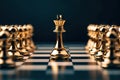 The Powerful Leader of the Chess Game Embracing Business Concepts of Strategy, Success, and Leadership. created with Generative AI