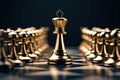 The Powerful Leader of the Chess Game Embracing Business Concepts of Strategy, Success, and Leadership. created with Generative AI